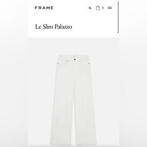 Frame Le palazzo white denim size 27 - like new